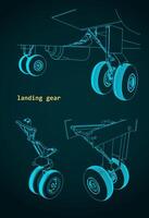 aereo atterraggio Ingranaggio vettore
