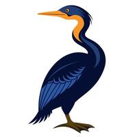 cormorano animale piatto stile illustrazione vettore