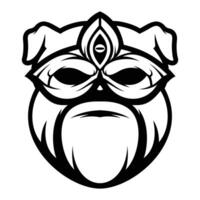 bulldog mascherato schema versione vettore