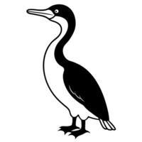 cormorano animale piatto stile illustrazione vettore