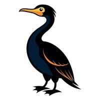 cormorano animale piatto stile illustrazione vettore