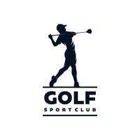 design del logo dello sport di golf vettore