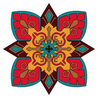 azteco fiore decorazione grafico elemento rosso fiore vettore