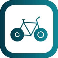 bicicletta glifo pendenza angolo icona vettore