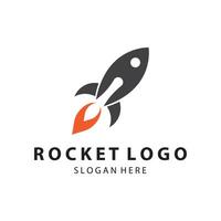 creativo e moderno razzo logo nave stellare lanciare modello design vettore