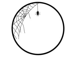 Halloween ragno ragnatele telaio sfondo vettore