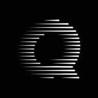 q lettera Linee logo icona illustrazione vettore