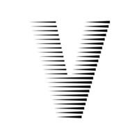 v lettera Linee logo icona illustrazione vettore