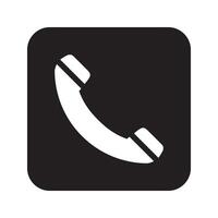 telefono chiamata piatto icona isolato su bianca sfondo vettore