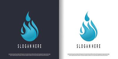 acqua logo design con creativo astratto concetto premio vettore