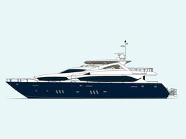 eccellente lusso alto risoluzione yacht illustrazione. vettore