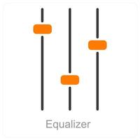 equalizzatore e equilibrio icona concetto vettore