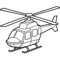 elicottero schema illustrazione digitale colorazione libro pagina linea arte disegno vettore