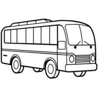 autobus schema illustrazione digitale colorazione libro pagina linea arte disegno vettore