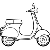 scooter schema illustrazione digitale colorazione libro pagina linea arte disegno vettore