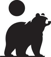 orso silhouette su bianca sfondo moderno simbolo logo. vettore