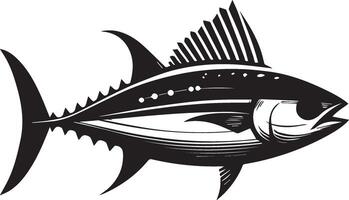 mare pesce silhouette isolato su bianca sfondo. mare pesce logo vettore