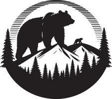 orso silhouette su bianca sfondo moderno simbolo logo. vettore