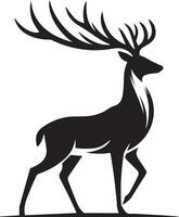 cervo silhouette illustrazione. cervo icona vettore