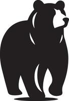 orso silhouette su bianca sfondo moderno simbolo logo. vettore