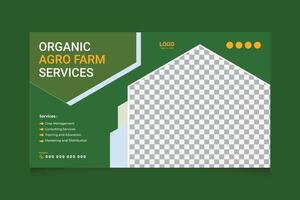 agricolo Servizi e biologico cibo e miniatura design prato cura agricoltura giardino Servizi copertina inviare modello vettore