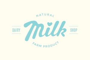 lettering latte, mano scritto design per marca vettore