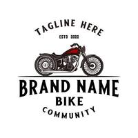 moderno Vintage ▾ motociclo logo design su bianca sfondo. Vintage ▾ sport motocicletta design elemento. vettore