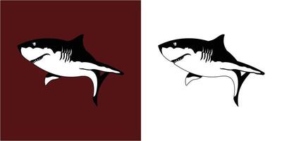 illustrazione del design dello squalo vettore