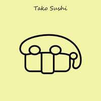 tako Sushi illustrazione vettore