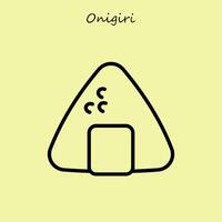 giapponese cibo onigiri vettore