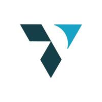 lettera v e freccia logo concetto vettore
