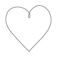 amore simbolo. cuore linea icona, schema logo illustrazione, isolato cuore su un' bianca sfondo vettore