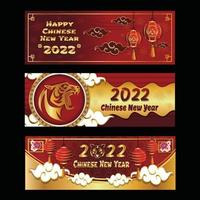 banner del capodanno cinese della tigre vettore
