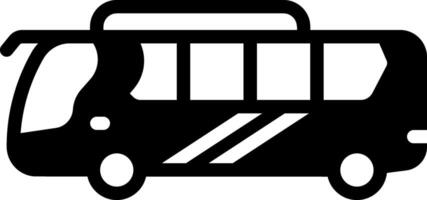 solido nero icona per autobus vettore