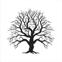 albero e foresta sagome silhouette albero linea disegno impostato Noce di cocco albero silhouette illustrazioni vettore