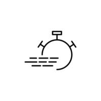 Timer simbolo per annuncio. adatto per libri, I negozi, negozi. modificabile ictus nel minimalista schema stile. simbolo per design vettore