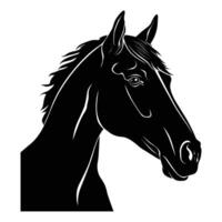 un' cavallo silhouette isolato su un' bianca sfondo. vettore