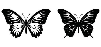farfalla silhouette isolato su un' bianca sfondo. vettore