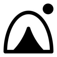 tenda icona per ragnatela, app, Infografica vettore