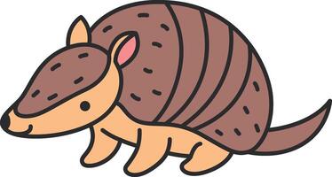 carino armadillo illustrazione vettore