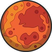 Marte icona illustrazione vettore