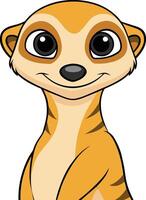 meerkat illustrazione, dettagliato e dinamico natura design vettore