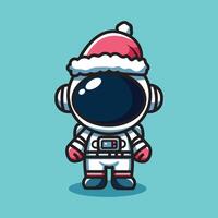 divertente illustrazione di astronout Natale evento vettore