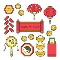 icone di festa del capodanno cinese orientale