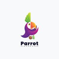 colorato animale pappagallo logo illustrazione modello vettore