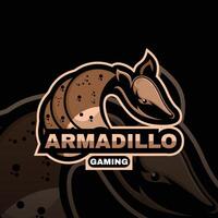 armadillo animale portafortuna logo esport logo squadra azione immagini vettore