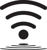 Wi-Fi icona simbolo. Wi-Fi cartello con un' onda segnale vettore