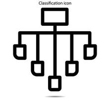 classificazione icona, illustratore su sfondo vettore