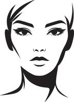 donne bellezza viso silhouette illustrazione vettore