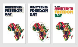 juneteenth celebrazione sfondo, raggruppamento, per sociale media modello vettore